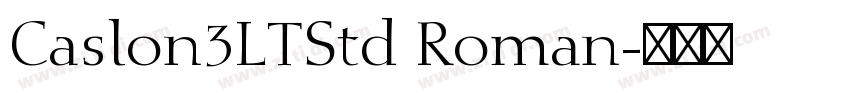 Caslon3LTStd Roman字体转换
